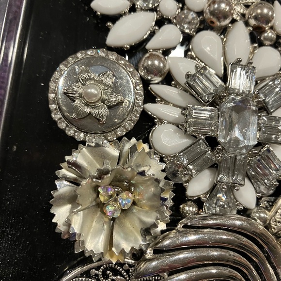 ORIGINAL JEWELRY ART COLLAGE IN GLASS FRAME. UNIQUE HANDMADE OOAK GIFT 💝 IDEA - Picture 10 of 14